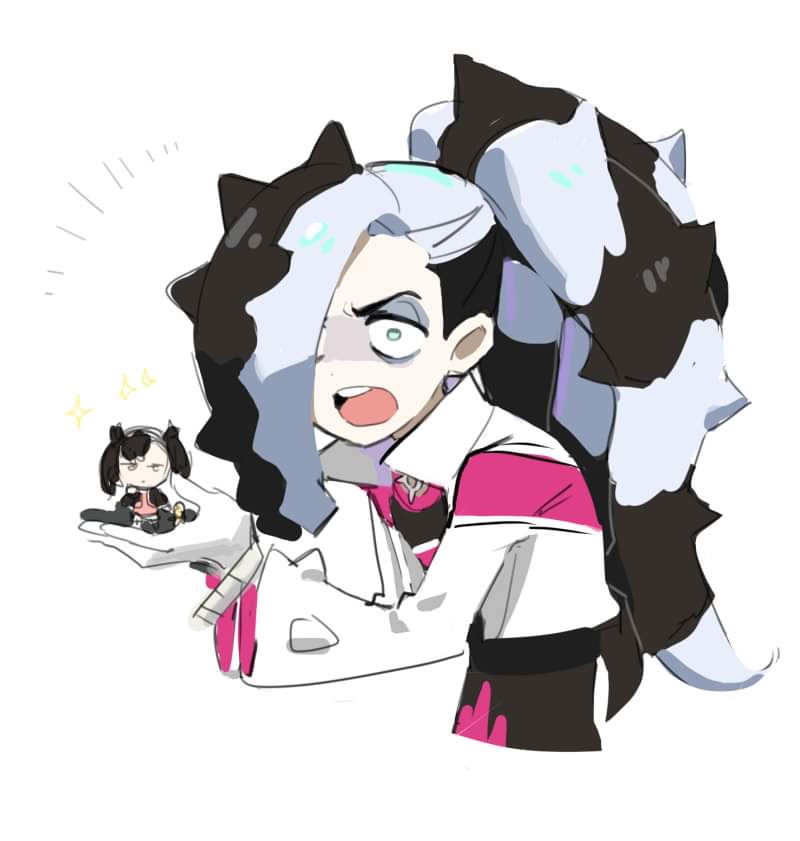 marnie, morpeko, and piers (pokemon and 1 more) drawn by dede_(qwea_00000)