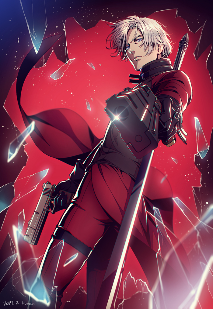 dante (devil may cry and 1 more) drawn by kuren