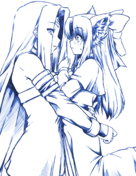 medusa and len (fate and 3 more) drawn by cea_se