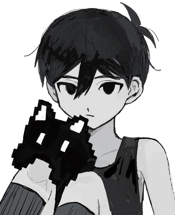 omori and mewo (omori) drawn by sema_(vivaviva_02)