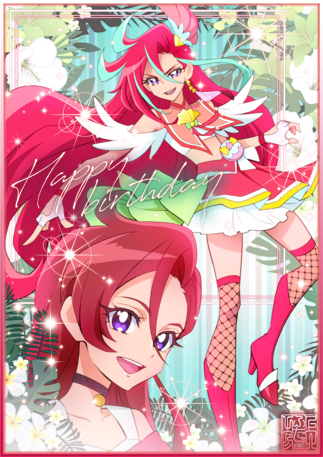 takizawa asuka and cure flamingo (precure and 1 more) drawn by kamikita_futago