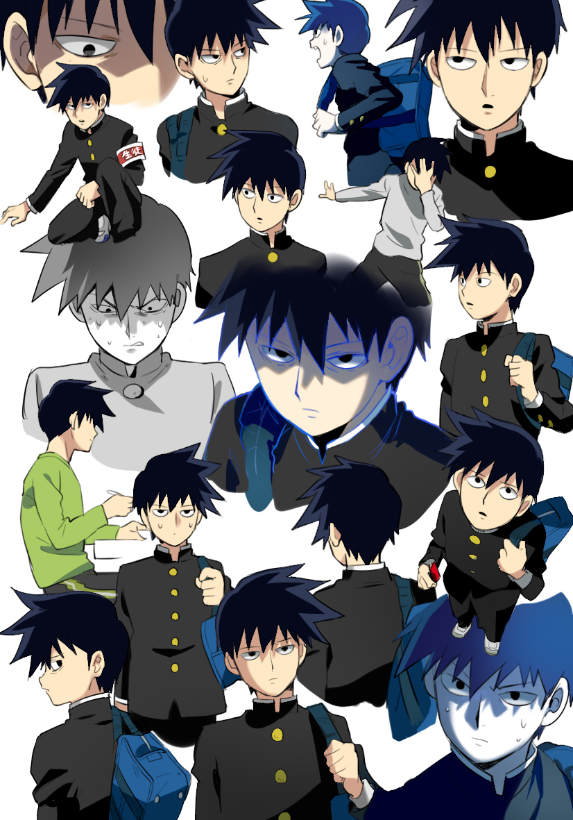 kageyama ritsu (mob psycho 100) drawn by jinno_(megacake)