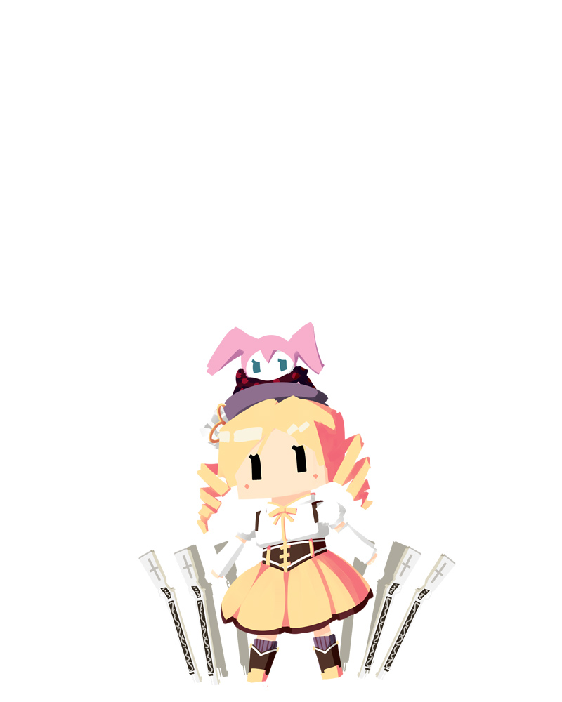 tomoe mami and charlotte (mahou shoujo madoka magica) drawn by akai_ronii