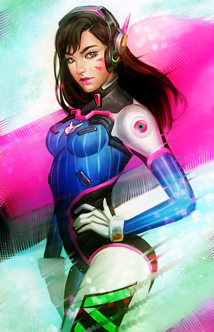 d.va (overwatch and 1 more) drawn by crystal_graziano