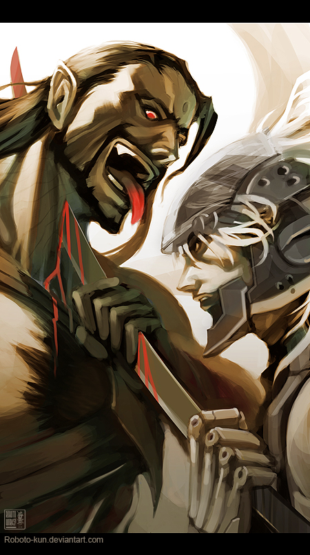 raiden and vamp (metal gear and 1 more) drawn by robert_kim
