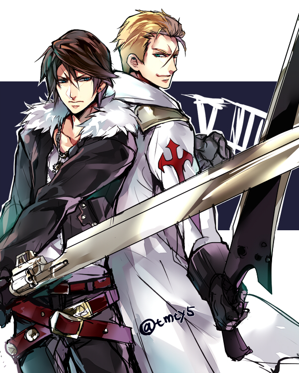 squall leonhart and seifer almasy (final fantasy and 1 more) drawn by tama_(tmfy5)