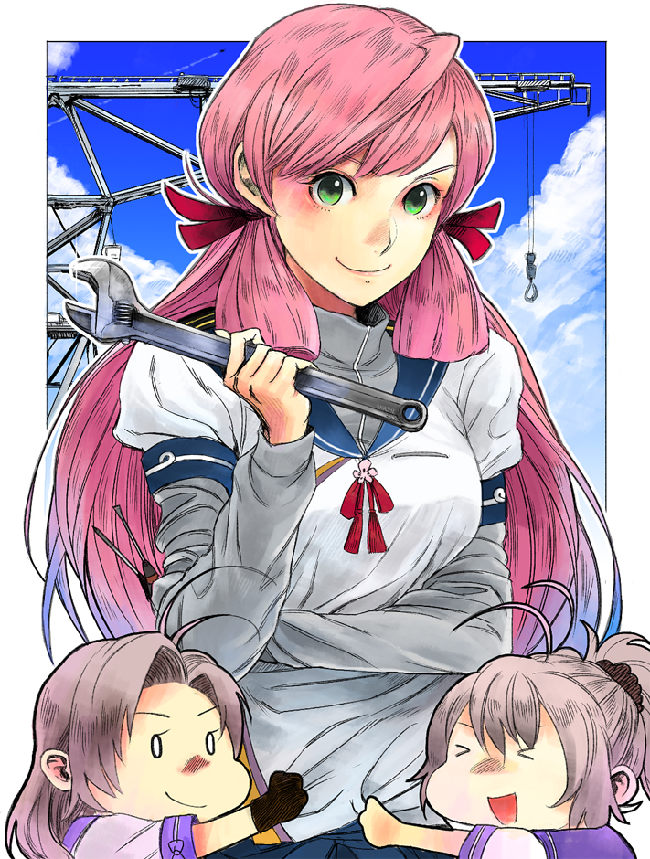 akashi, aoba, and kinugasa (kantai collection) drawn by hiro_(chumo)