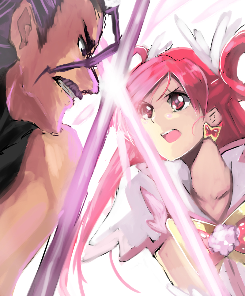 yumehara nozomi, cure dream, shining dream, and mushibaan (precure and 2 more) drawn by nanahoshi_kou