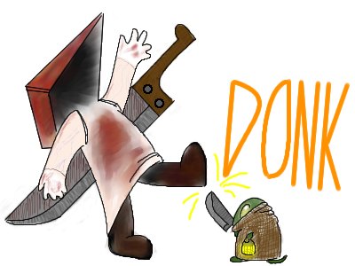 pyramid head and tonberry (final fantasy and 2 more)