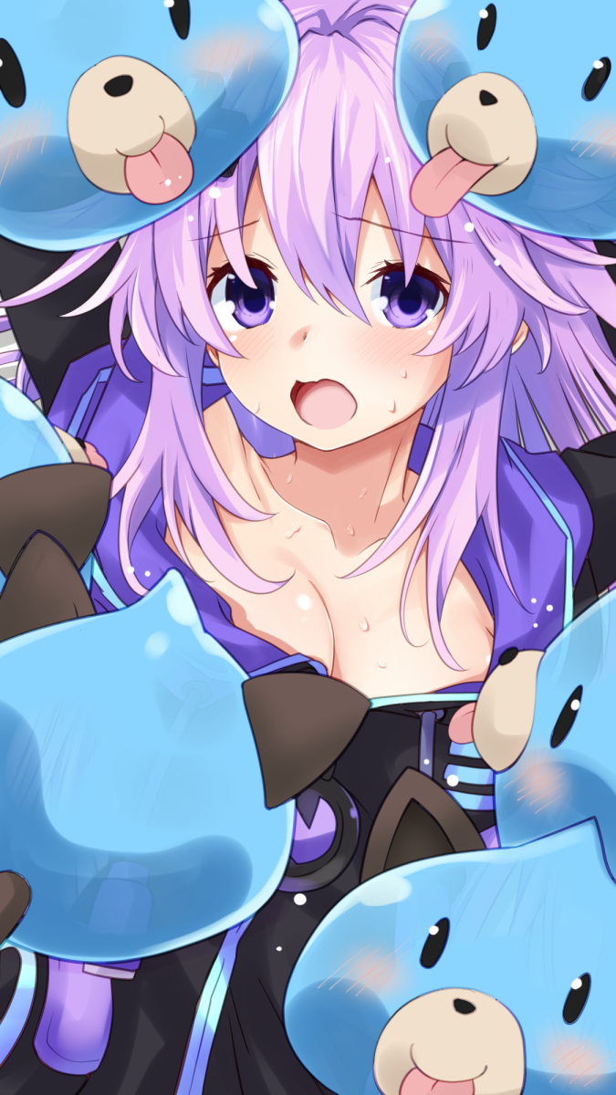 adult neptune and dogoo (neptune and 1 more) drawn by iwashi_dorobou_-r-