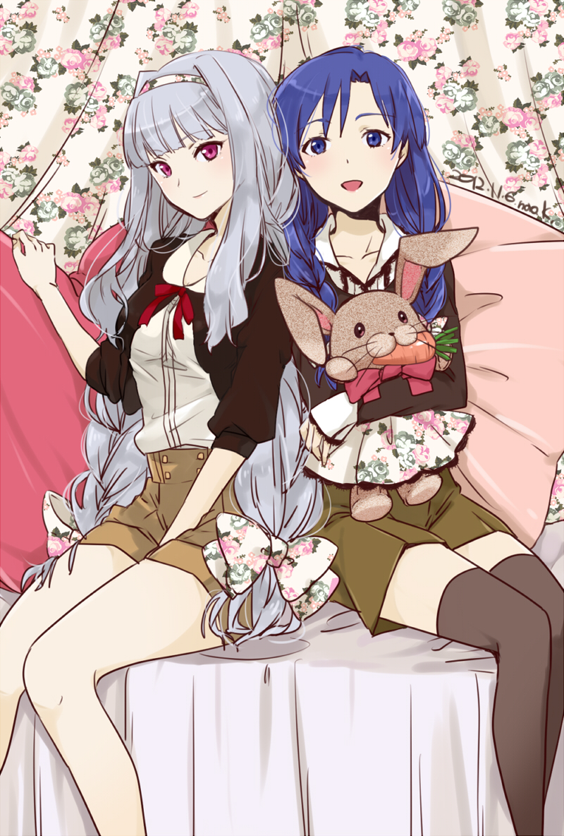 kisaragi chihaya and shijou takane (idolmaster) drawn by kasuga_nao