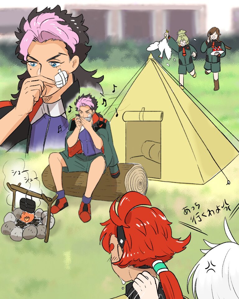suletta mercury, miorine rembran, guel jeturk, felsi rollo, and petra itta (gundam and 1 more)