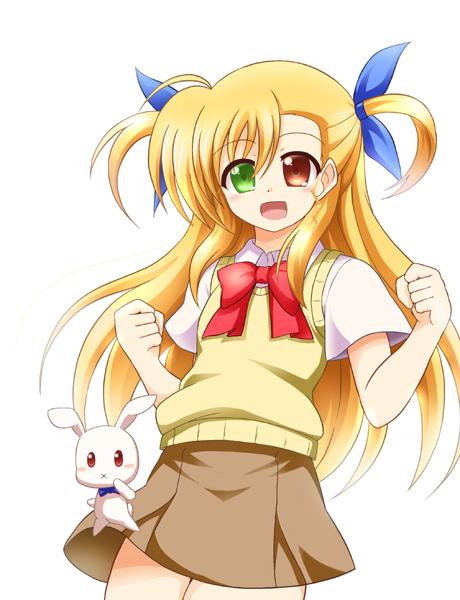 vivio and sacred heart (lyrical nanoha and 1 more) drawn by azumaya_hironaru