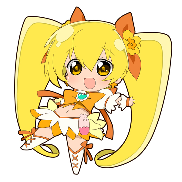 myoudouin itsuki and cure sunshine (precure and 1 more) drawn by meiro_(yuu)
