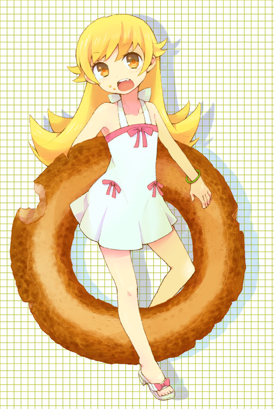 oshino shinobu (monogatari and 1 more) drawn by rikuo_(ikuran)