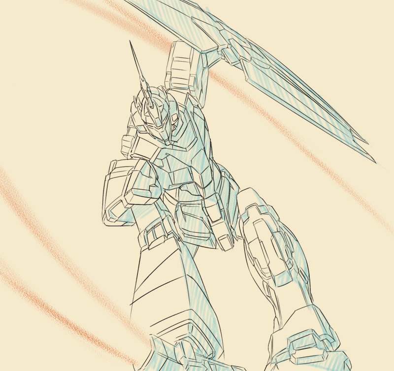 unicorn gundam (gundam and 2 more) drawn by kow_(k.)
