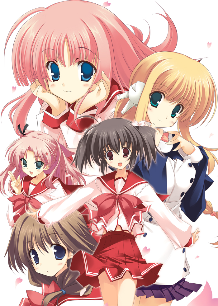 yuzuhara konomi, maaryan, ilfa, komaki ikuno, silfa, and 1 more (to heart and 2 more) drawn by yoshiwo