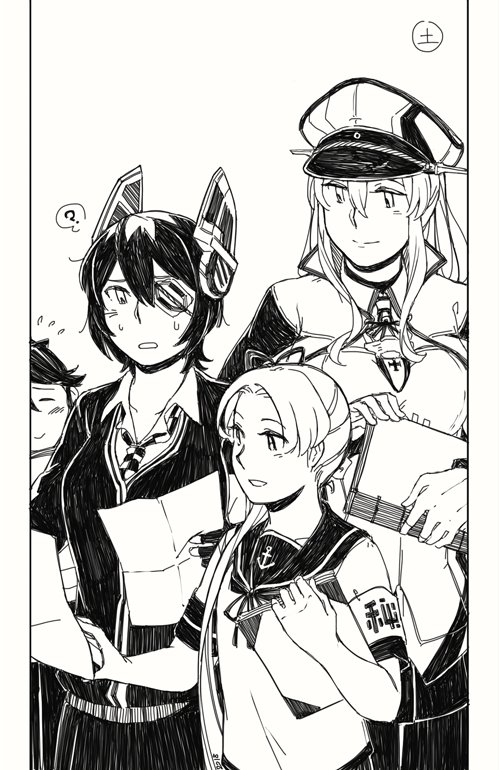 tenryuu, houshou, graf zeppelin, ayanami, and graf zeppelin kai (kantai collection) drawn by weidashming