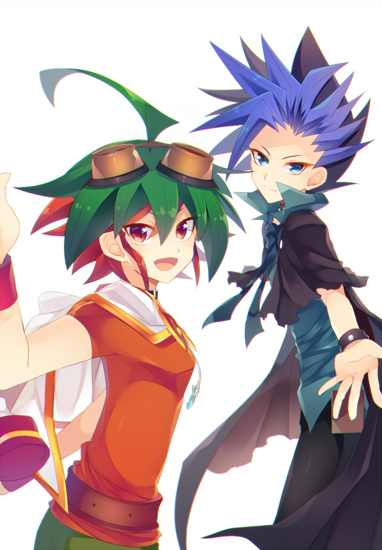 sakaki yuya and ute (yu-gi-oh! and 1 more) drawn by rento_(rukeai)