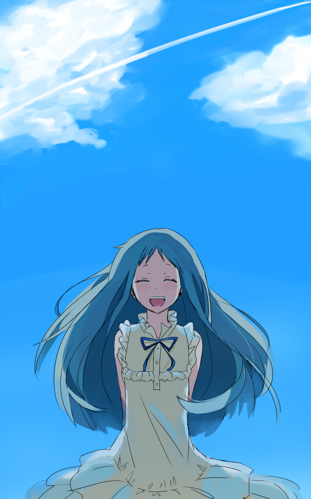 honma meiko (ano hi mita hana no namae wo bokutachi wa mada shiranai.) drawn by yaeta_(kappougi)