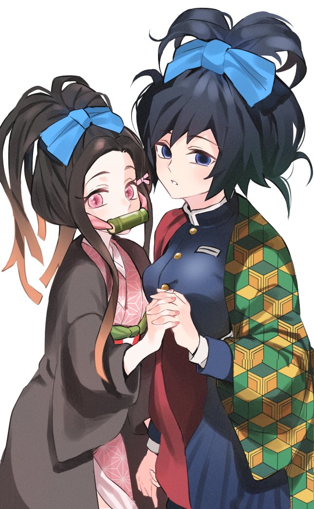 kamado nezuko and tomioka giyuu (kimetsu no yaiba and 1 more) drawn by yeobojagiaegi