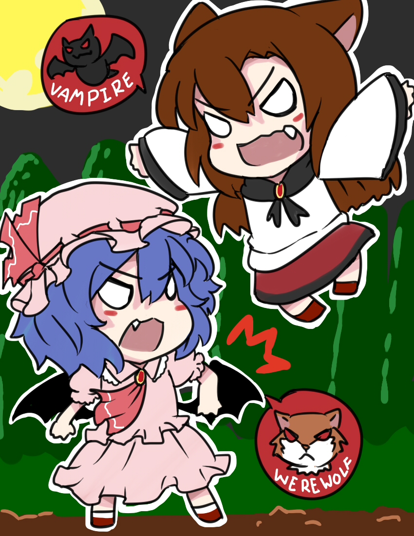remilia scarlet and imaizumi kagerou (touhou) drawn by nobu_baka