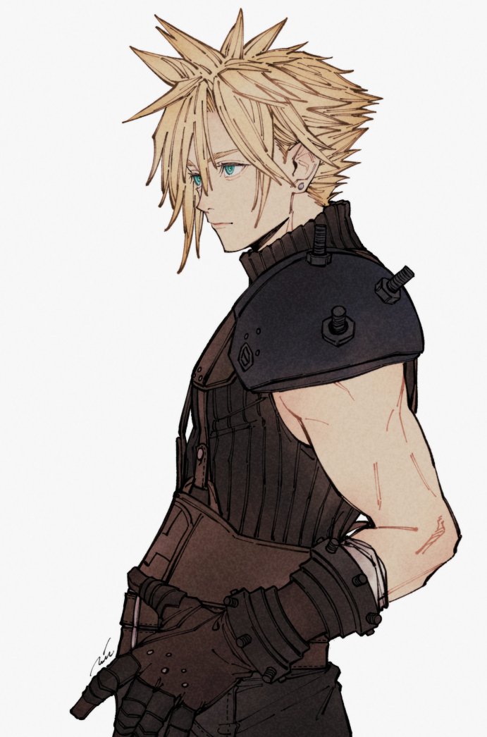 cloud strife (final fantasy and 2 more) drawn by mim_(mimya0600)