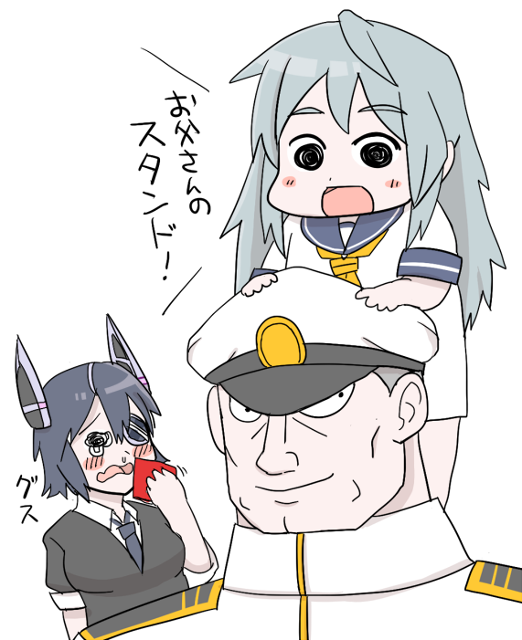 tenryuu, matsuda chiyohiko, and matsuda tsubaki (kantai collection) drawn by gaiko_kujin