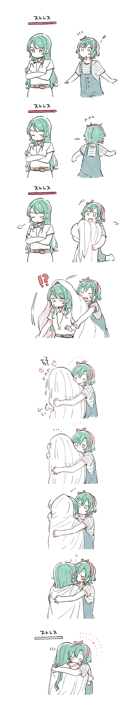 hikawa sayo and hikawa hina (bang dream!) drawn by bowwow_(hamju94)