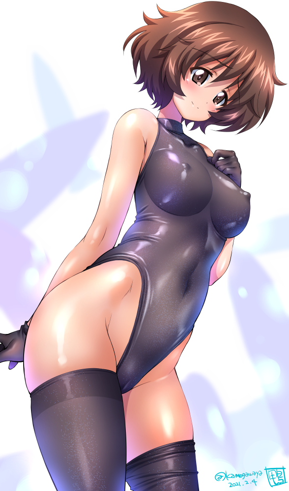 akiyama yukari (girls und panzer) drawn by kamogawa_tanuki