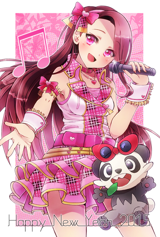 minase iori and pancham (pokemon and 2 more) drawn by 81_(mellowry)