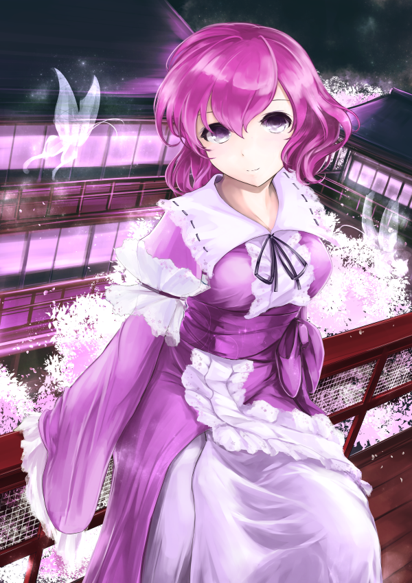 saigyouji yuyuko (touhou) drawn by kz_nagomiya