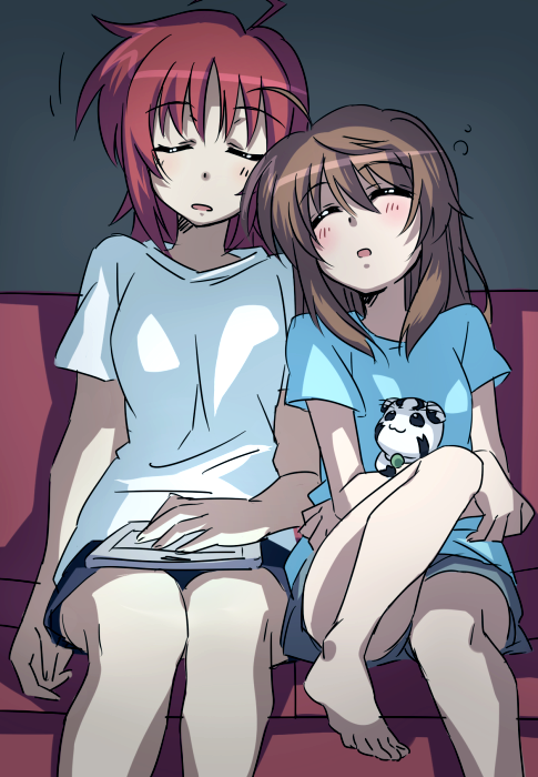 fuka reventon, nove, and huracan (lyrical nanoha and 1 more) drawn by tatsuko_(tttk_64)