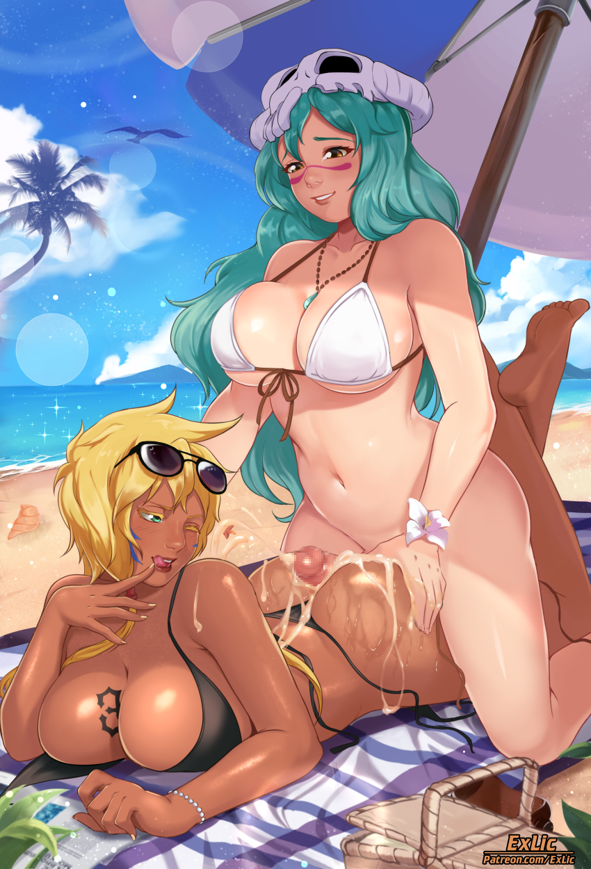 tier harribel and nelliel tu odelschwanck (bleach) drawn by exlic