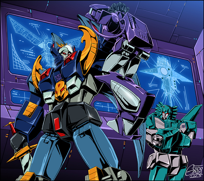 shockwave, deathsaurus, and leozack (transformers and 1 more) drawn by guido_guidi