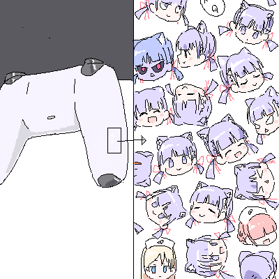 lokulo-chan, yurika a lutwidge, sadoko, and dark lokulo-chan (original) drawn by lokulo_no_mawashimono