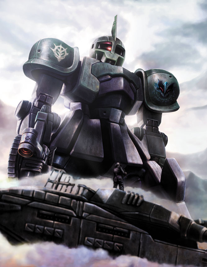 zaku i and type 61 (gundam and 1 more) drawn by twinbell