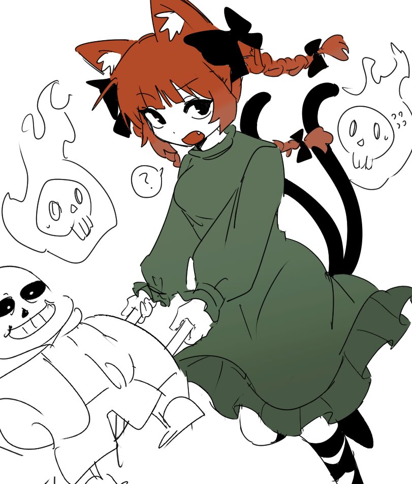 kaenbyou rin and sans (touhou and 1 more) drawn by rbfnrbf_(mandarin)