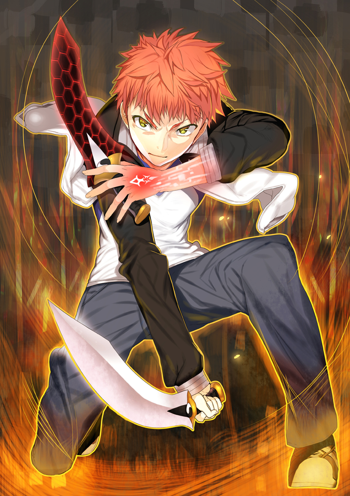 emiya shirou (fate and 1 more) drawn by char_(2v_26)