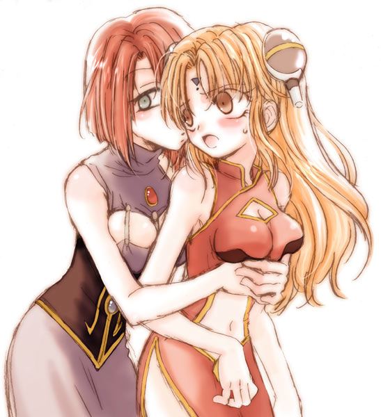 ranpha franboise and forte stollen (galaxy angel) drawn by katagiri_atsuko