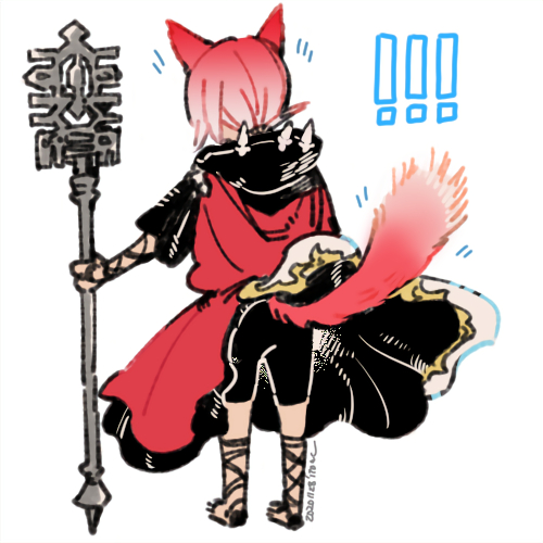 g'raha tia and crystal exarch (final fantasy and 1 more) drawn by itowo_(itowc)
