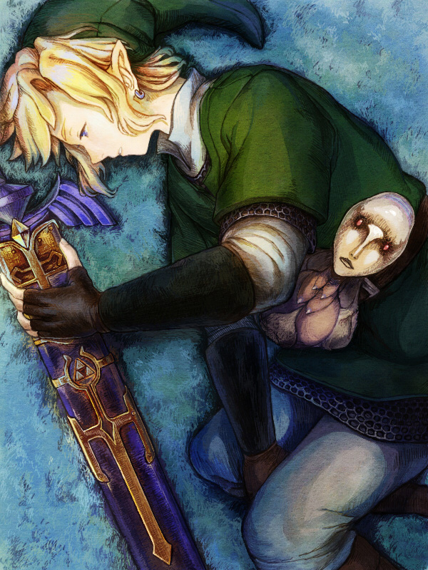 link and ooccoo (the legend of zelda and 2 more) drawn by maeka_(kumaekake)
