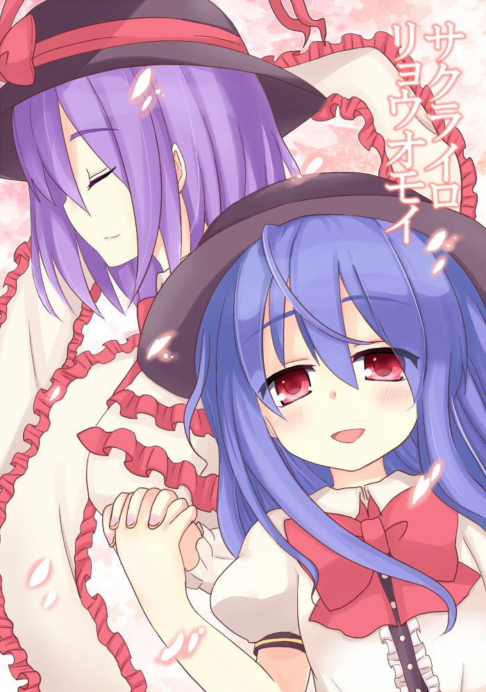 hinanawi tenshi and nagae iku (touhou) drawn by aisa_(micuma)