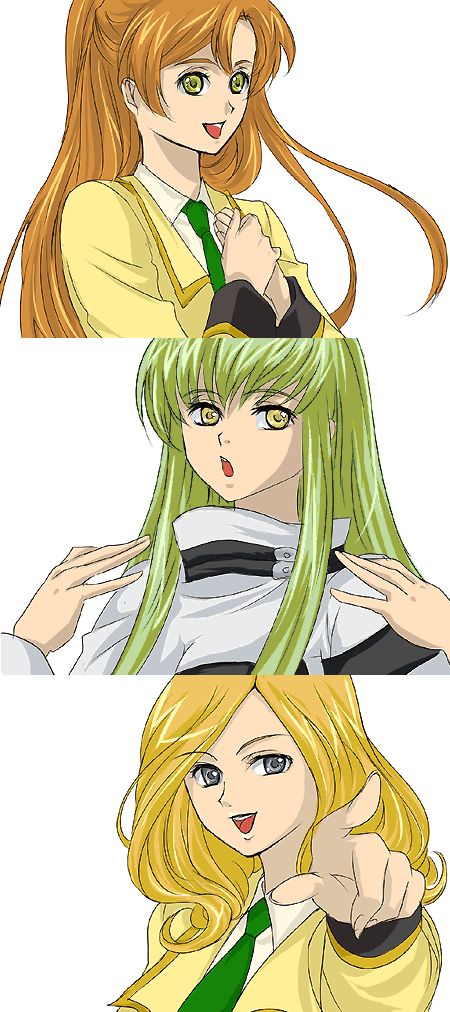 c.c., shirley fenette, and milly ashford (suzumiya haruhi no yuuutsu and 1 more)