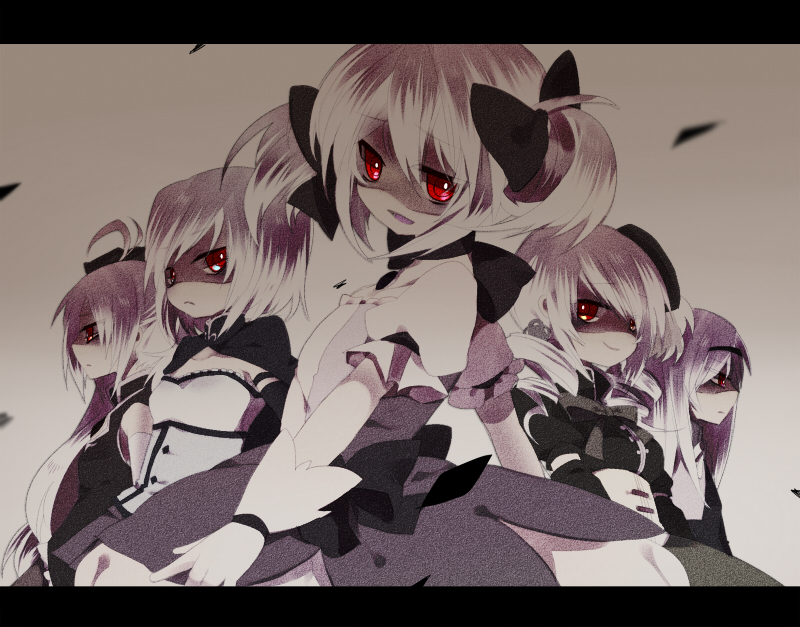 akemi homura, kaname madoka, miki sayaka, sakura kyoko, and tomoe mami (mahou shoujo madoka magica) drawn by nochita_shin