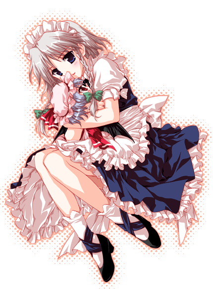 remilia scarlet and izayoi sakuya (touhou) drawn by sato-pon