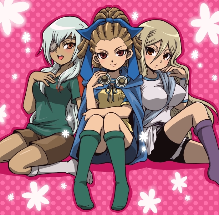 afuro terumi, kidou yuuto, and sakuma jirou (inazuma eleven) drawn by nanjou_akimasa