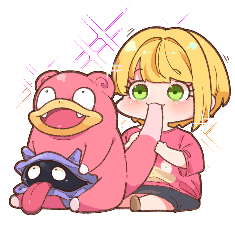 miyamoto frederica, slowpoke, and shellder (pokemon and 2 more) drawn by takato_kurosuke