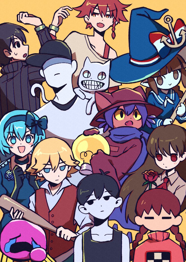 omori, madotsuki, ib, niko, wadanohara, and 7 more (omori and 10 more) drawn by ka42541785
