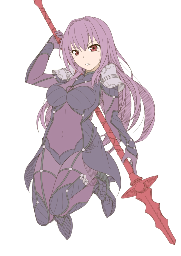 scathach (fate and 1 more) drawn by t1kosewad